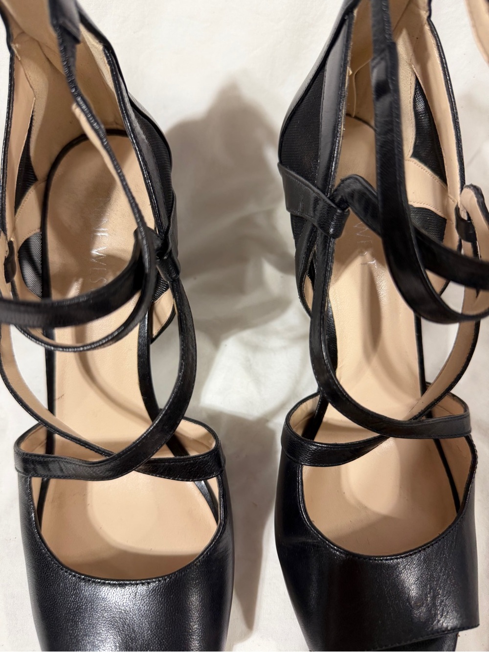 Nine West Black Strappy High Heels